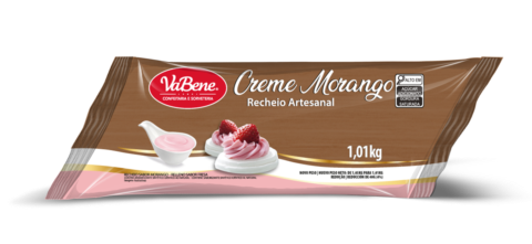 RECHEIO ARTEZANAL  CREME MORANGO 1,01KG VABENE